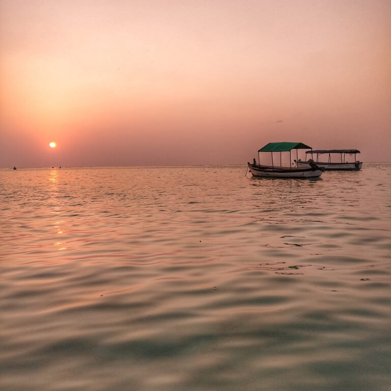 Dip your toes in the calming water, as you watch the sun set on Agatti. Share this view with your bae!