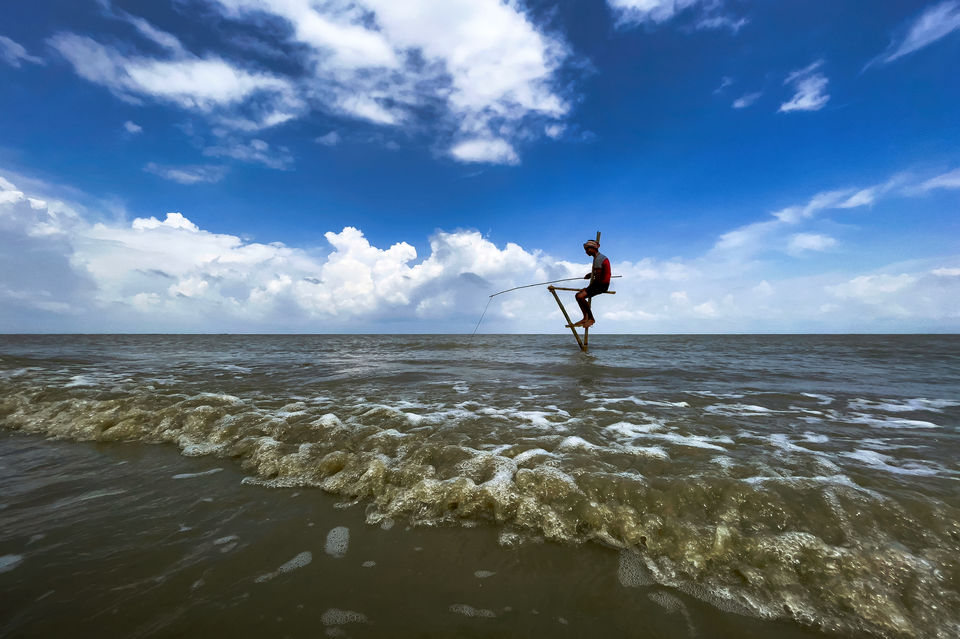 Photo of Stilt Fishing in West Bengal, India by Shibasish Saha