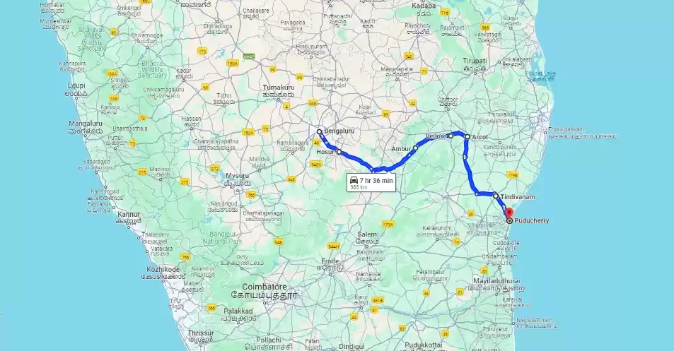 vellore to bangalore taxi